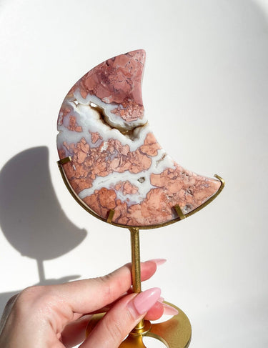 Pink Agate Moon #4 (see video)
